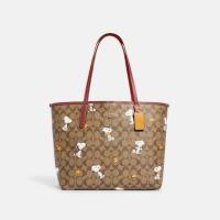 ราคา มือ 1 ของแท้ % | Coach X Peanuts City Tote In Signature Canvas With Snoopy Woodstock Print (21869709558)