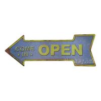 ราคา ป้ายสังกะสีวินเทจ Come in OPEN (ปั๊มนูน) (1029807215)