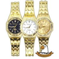 ราคา นาฬิกาของแท้ นาฬิกาข้อมือผู้หญิง สายเหล็ก สีทอง รุ่นGE123L นาฬิกาผู้หญิงสีทอง นาฬิกาอีเกิ้ลสีทอง RC826 (23833562253)