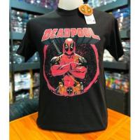 ราคา เสื้อMarvel ลาย เดดพูล สีดำ ลิขสิทธิ์แท้(MVX-320)S-5XL (28057682575)