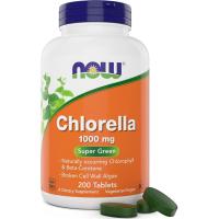 ราคา Now Chlorella Tablets,1000mg, 200 Tabs - Premium, Non-GMO Microalgae - Green Superfood Supplement (26742507346)