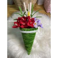 ราคา กรวยดอกไม้ไหว้ครูลวดกำมะหยี่ (41600644635)