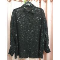 ราคา Sales! เสื้อชีฟองสีดำลายดาววิ้งๆรวมส่ง (2060535585)