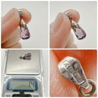 ราคา จี้อเมทิส เจี่ยเหลี่ยม จิกตะขอทองคำขาว K14WG (25736457741)