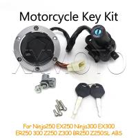 ราคา สําหรับ Kawasaki Ninja 250 EX250 EX300 ER250 Z250 Z 300 Z250SL ABS EX 250 รถจักรยานยนต์การใช้แก๊สถังฝาครอบสวิทช์จุดระเบิดชุดกุญแจ (43256496164)