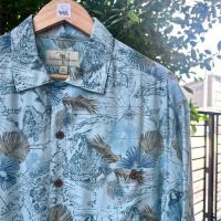 ราคา เสื้อฮาวายมือสอง Size 3XL (อก 50") แบรนด์ Island Shores - ผ้า Rayon เสื้อฮาวายหุ่นหมี (43359460641)