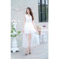 ราคา เดรสไฮโซ ลุคคุณหนูสีขาว (12869002609)