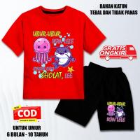 ราคา ชุดสูทแขนสั้นเด็กชายหญิงชุดเสื้อยืดเด็กแมงกะพรุน cln สีดํา (26035614030)