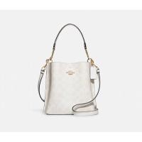 ราคา แท้ มือสอง พร้อมส่ง Coach Mollie Bucket Bag 22 In Signature Canvas ส่งฟรี (18283424943)