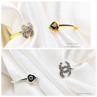 ราคา กำไลฝังเพชร CZ แท้ชุบทองคำขาว 5 ไมครอน (2421699557)