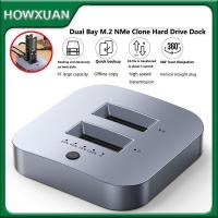 ราคา Howxuan By UGREEN M.2 NVMe Cloner Dual-Bay NVMe แท่นวาง USB C เป็น NVMe SSD Enclosure 10GBPS M.2 Duplicator Offline Clone สําหรับ PCIe M-Key B&M Key SSDs Max เป็น 4TB (23489836744)