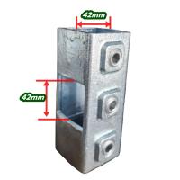 ราคา Postplaza ข้อต่อเหล็กกล่อง ข้อต่อสี่ทาง ข้อต่อเหล็กขนาด1.5x1.5 นิ้ว/42x42mm ข้อต่อ โครงสร้าง DIY (27812319815)
