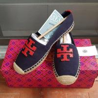 ราคา รองเท้า Tory burch denim สีน้ำเงินเข้ม size US6.5/37 ใหม่ แท้ (2760983379)