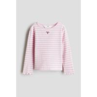 ราคา H&M(เอชแอนด์เอ็ม) เสื้อท็อปผ้าคอตตอนดีเทลปักเย็บ เด็กผู้หญิง 1302565 (44457276148)