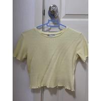 ราคา PULL&BEAR เสื้อครอป สีเหลือง pastel ไซส์ L (7689105741)