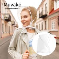 ราคา MUVAKO หมวกกันฝน พลาสติกกันน้ำพร้อมสายผูก สำหรับผู้หญิง (27343177354)