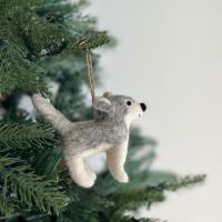 ราคา 【งานเฟลท์】ของตกแต่งวันคริสต์มาส ตุ๊กตาใยขนแกะ หมาฮัสกี้ / Felt Ornament - Husky (22488027394)