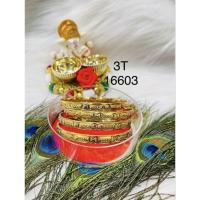 ราคา กำไลอินเดีย 4วง งานทองเหลือง งาน3โทน/3กษัตริย์ ขนาด S/2.4 สินค้าพร้อมจัดส่ง (25936338820)