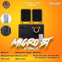 ราคา SPEAKER (ลำโพง) SAAG MICRO BT PLUS (EM-3129) 2.1 USB BLACK (20683569572)