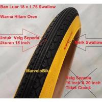 ราคา 18 x 1.75 นกนางแอ่น ยางจักรยานสีเหลืองสีดํา (41422876023)