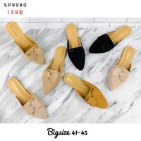 ราคา สลิปเปอร์หัวแหลมสวมเปิดส้น Bigsize41-45 (10573740383)