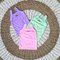 ราคา 12 ชิ้น 3 สี TANK TOP สําหรับ GIRLS BABY GIRLS TANKTOP CHILDRENS SINGLET SNI (40674573438)