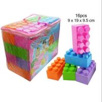 ราคา ตัวต่อบล๊อคใหญ่สีหวาน รุ่น HJ - 3992 มี 16 ชิ้น (7516883569)