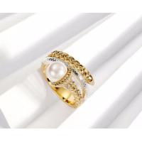 ราคา แหวนอัลลอยหุ้มทองประดับเพชร cz และมุกสังเคราะห๋ (1707079762)