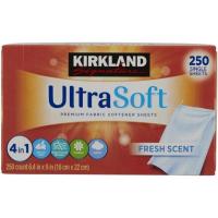 ราคา แผ่นอบผ้าหอมให้ผ้าเรียบขึ้น Kirkland Signature Ultra Soft Premium Fabric Softener Sheet Fabric Softener Sheets ขนาด250 (29277139828)