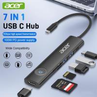 ราคา Acer USB-C Hub 7-in-1,HDMI 4K@60Hz,USB 3.0 x2,USB-C Data, PD100Wชาร์จเร็ว, การ์ดรีดเดอร์ SD TF สำหรับ MacBook&Laptop (42463088546)