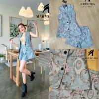 ราคา ชุดเข้าเซท 2 ชิ้นเสื้อทรงสูทคอปกแขนกุดมาพร้อมกางเกงขาสั้นงายสวยเข้ารูปผ้สทอยูนแน่นๆ (18053092295)