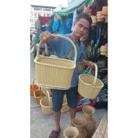 ราคา ตระกร้าหวาย ตระกร้าหวายใบใหญ่ ย้อมสี สีธรรมชาติ (23284236781)