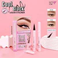 ราคา A-389 ASHLEY COOL BLACK LIQUID EYELINER แอชลี่ย์ อายไลเนอร์ หัวเมจิกเขียนง่ายกันน้ำ (41353197654)