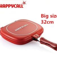ราคา กระทะคู่ไม่ติดกระทะเทฟลอน กระทะ Happy call แผ่นหนา 32 ซม. HC32 (29215187777)