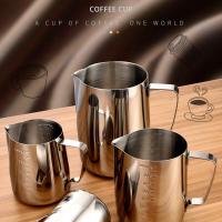 ราคา เหยือกตีฟองนม350ml/600ml/1000ml ฟองนม เหยือกตีฟองนม สแตนเลสเหยือกทำฟองนม แบบสแตนเลส สำหรับชงกาแฟ ถ้วยตวงนม ถ้วยตวงชงกาแฟ (25679779910)