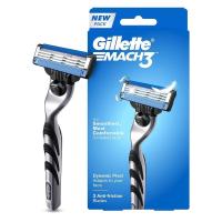 ราคา Gillette Mach 3 shaving Razor +cartridge pack of 1 (Razor stand free) (41170318564)