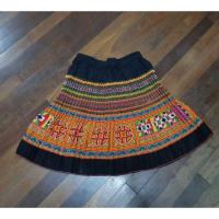 ราคา กระโปรงผ้าม้งลายปักมือ (1233352557)