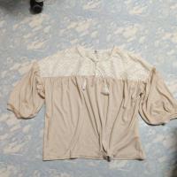 ราคา เสื้อป้ายญี่ปุ่น สีครีม มือสอง สภาพสวย เสื้อแฟร์รี่ เสื้อโบฮีเมียน (25323974471)