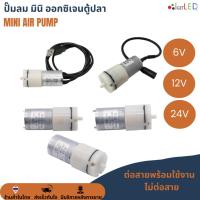 ราคา ปั๊มลม 6V 12V 24V ปั๊มอากาศ 2LPM Mini Air Pump มินิปั๊ม ปั๊มออกซิเจ้นตู้ปลา ปั๊มตู้ปลาพกพา Pump Aquarium Tank Oxygen (1755300314)