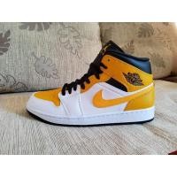 ราคา Nike Air Jordan1 Mid White University Gold-Black (8590882886)