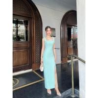 ราคา ชุดไปงานแต่ง ใส่ออกงาน สวยหรู Miralyn เดรสทรงยาวสีเขียวมิ้นท์แบบสดใสมาก ช่วงบ่าแต่งโบว์น่ารักสวย (24871649590)