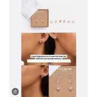 ราคา คุ้มมาก เซ็ท 3 คู่ ของแท้ 100% .* New พร้อมส่ง .* ต่างหู Coach (27513536666)