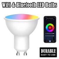 ราคา หรี่แสงได้ GU10 หลอดไฟ LED 5W ห้องนอนวันหยุด AC220V Life Spotlight App ควบคุมแสงสีขาวปรับโคมไฟตกแต่งสําหรับสมาร์ท RGB/C + W ไฟสีขาว (28725790479)