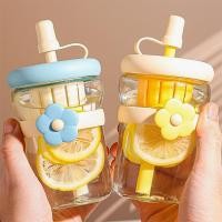 ราคา YTL ถ้วยแก้วมาการองน่ารักขนาด500มล.แว่นแก้วดื่มน้ำสวยน้ำตาล มีดอกไม้สวยน่ารัก (41455537423)