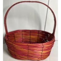 ราคา กระเช้าปีใหม่[ตะกร้าปีใหม่] สีชมพูขลิบส้ม ขนาด L (5551490154)