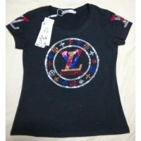 ราคา เสื้อยืดรีดเพชรผ้าเด้งลาย LV (5632334965)