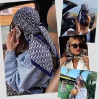 ราคา ผ้าพันคอ ที่คลุมไหล่ คาดอก 90x90 cm ผ้าพันอก เกาะอก โพกหัว ฮิญาบ (25826088532)