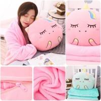 ราคา หมอนผ้าห่มยูนิคอร์น มี 2 สี สอดมือได้ (1839866243)