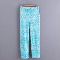 ราคา กางเกงนอนขายาว ผ้าสำลี เอวยางยืด มีโบว์หูรูด (185882986)