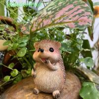 ราคา YONGWANG ร่มใบตุ๊กตาเม่น, Weatherproof เรซิ่นสวนรูปปั้นเม่น,ทนทานน่ารัก Handmade ขนาดเล็กประติมากรรมเม่นบ้านระเบียงตกแต่ง (29791268083)